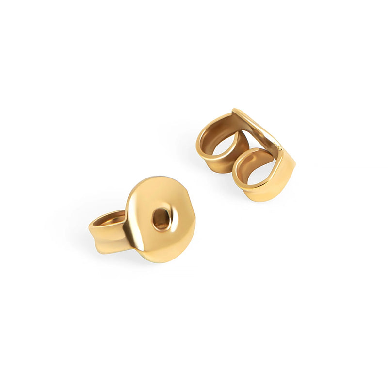 PAPILLONS POUR BOUCLES D'OREILLES ACIER INOXYDABLE DORE ET ZIRCON EN COEUR MIA BIJOUX