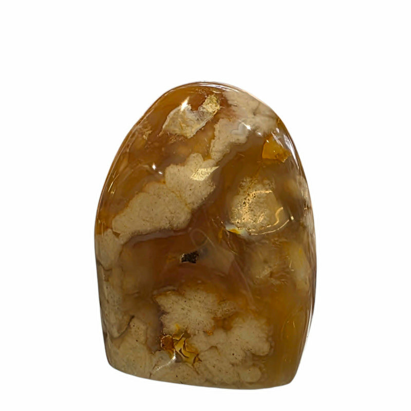 Pierre naturelle agate fleur décorative aux motifs floraux naturels fascinants