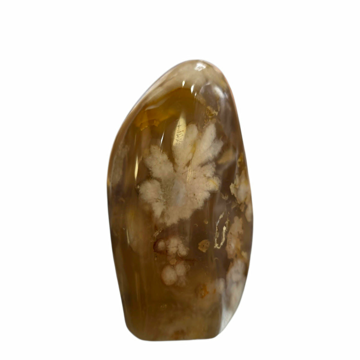 Pierre naturelle agate fleur décorative aux motifs floraux naturels fascinants