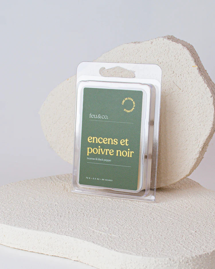 CUBES DE CIRE ENCENS ET POIVRE NOIR - FEU & CO