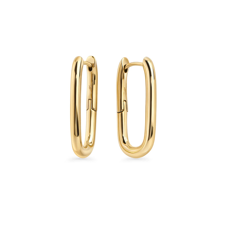 BOUCLES D'OREILLES OVALES EN ACIER INOXYDABLE ASHLEY | MIA BIJOUX