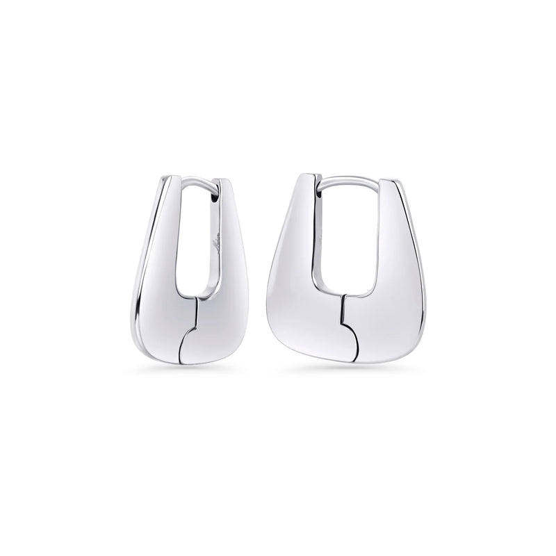 BOUCLES D'OREILLES PLATES EN TRIANGLE ACIER INOXYDABLE KATIA | MIA BIJOUX