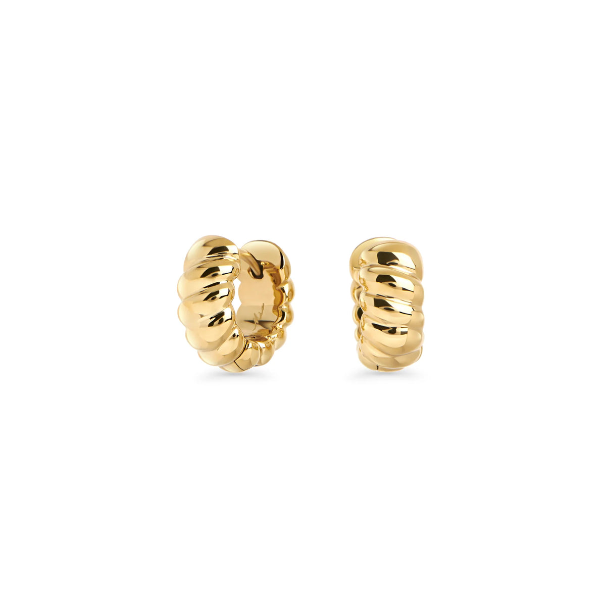 BOUCLES D'OREILLES CROISSANT EN ACIER INOXYDABLE DORE | MIA BIJOUX