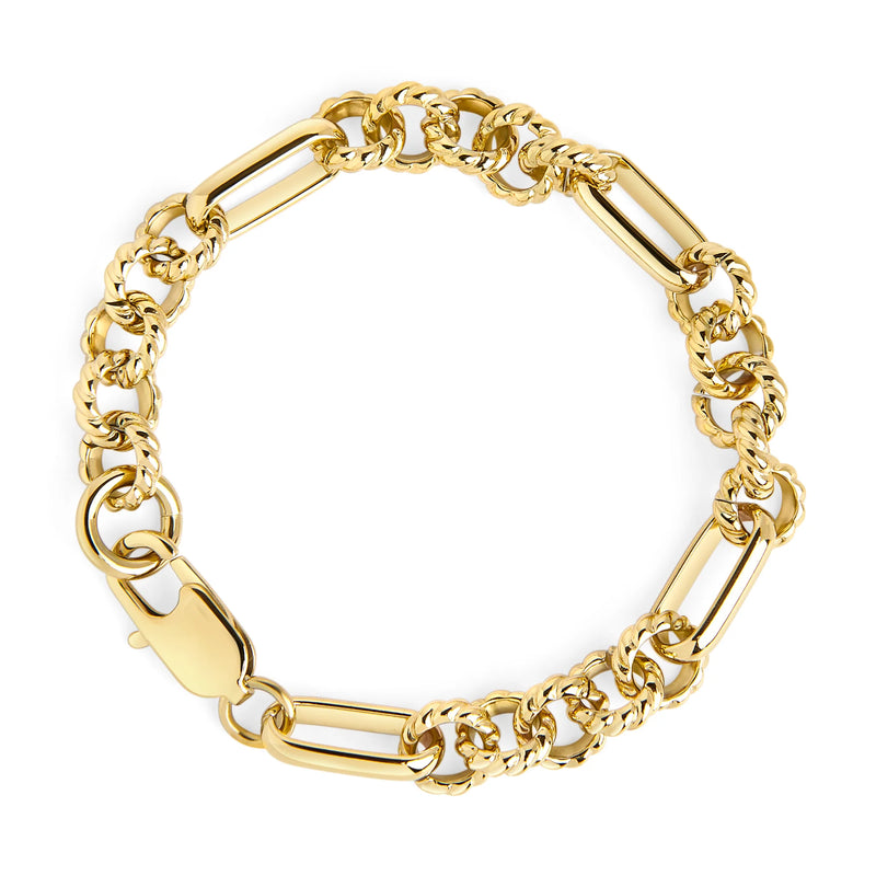 BRACELET À MAILLONS EN ACIER INOXYDABLE DORÉ OLIVIA | MIA BIJOUX
