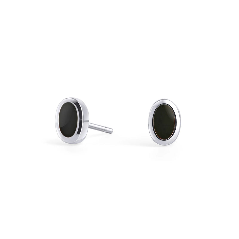 BOUCLES D'OREILLES OVALES À TIGE EN ACIER INOXYDABLE REBECCA | MIA BIJOUX