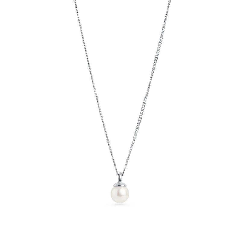 COLLIER EN ACIER INOXYDABLE ET PENDENTIF DE PERLE | MIA BIJOUX