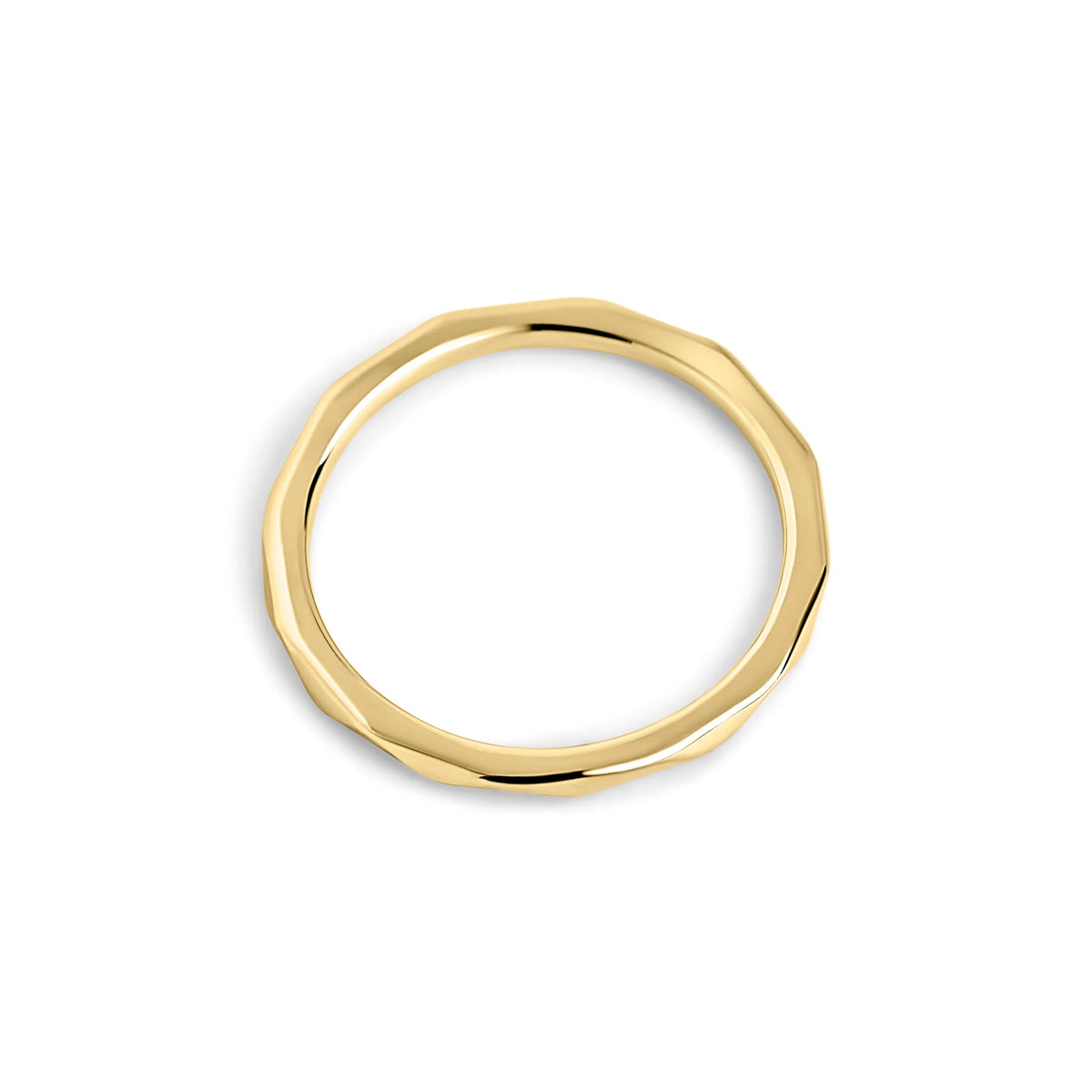BAGUE A FACETTES EN ACIER INOXYDABLE JADE | MIA BIJOUX