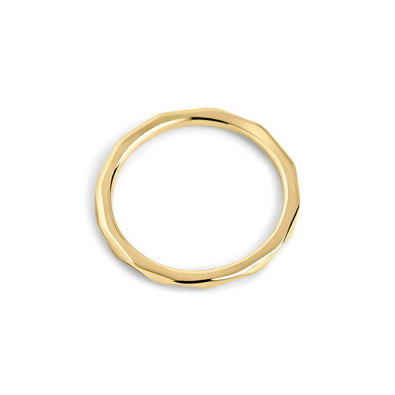 BAGUE A FACETTES EN ACIER INOXYDABLE JADE | MIA BIJOUX