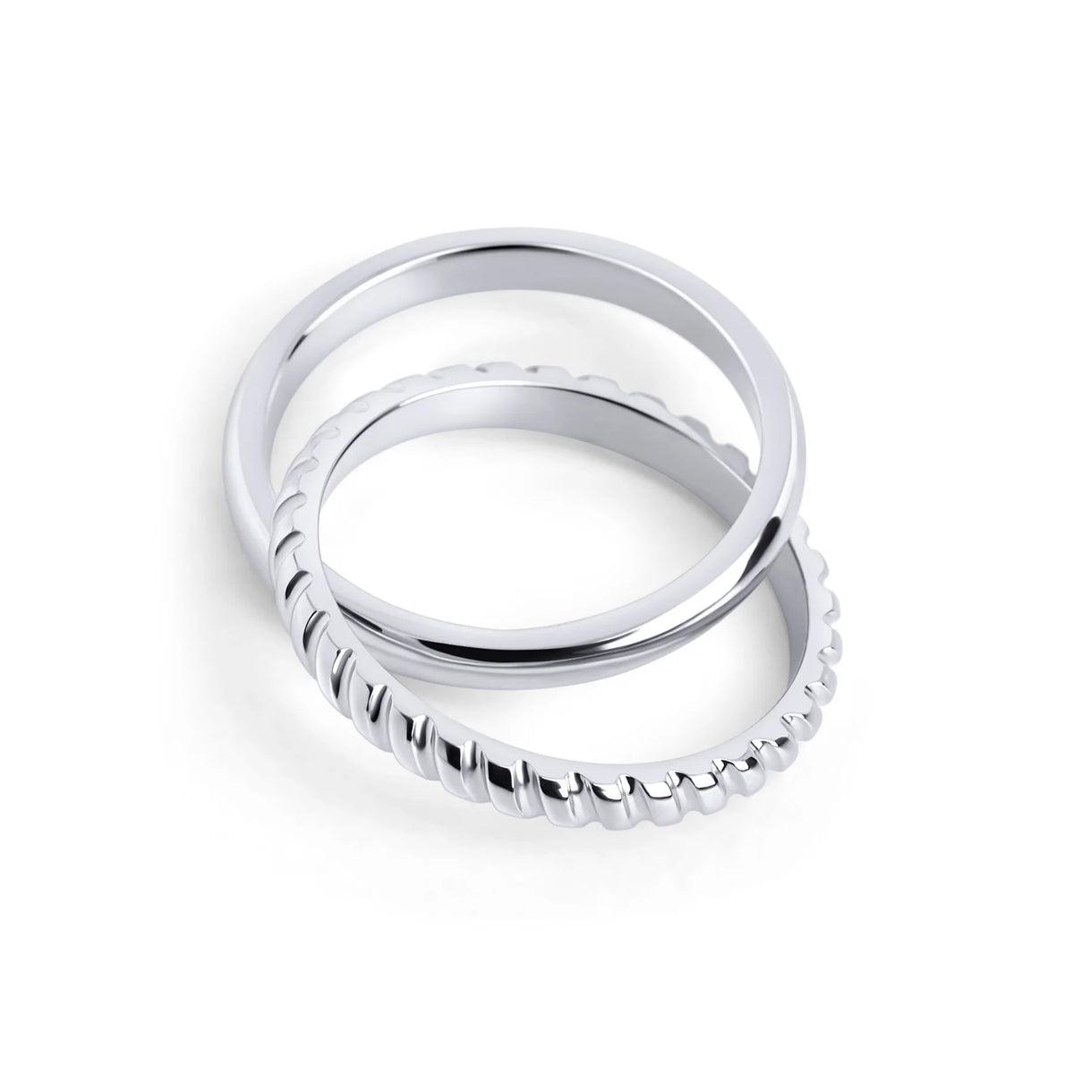 BAGUE ENTRELACEES ACIER INOXYDABLE MIKA | MIA BIJOUX