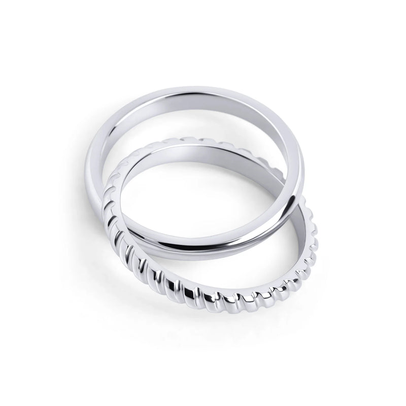 BAGUE ENTRELACEES ACIER INOXYDABLE MIKA | MIA BIJOUX