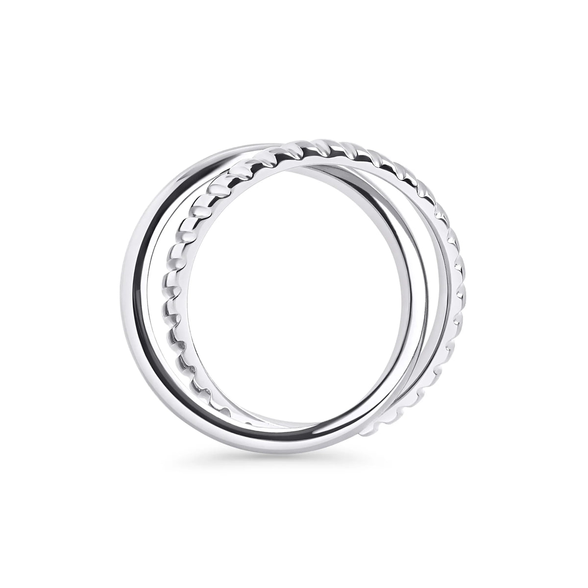 BAGUE ENTRELACEES ACIER INOXYDABLE MIKA | MIA BIJOUX