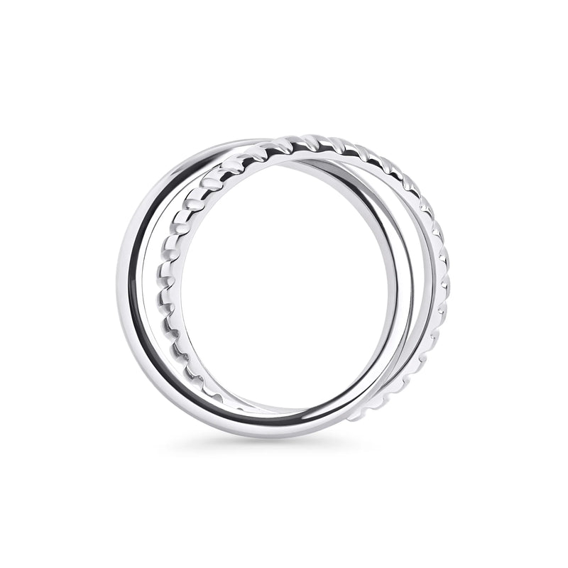 BAGUE ENTRELACEES ACIER INOXYDABLE MIKA | MIA BIJOUX