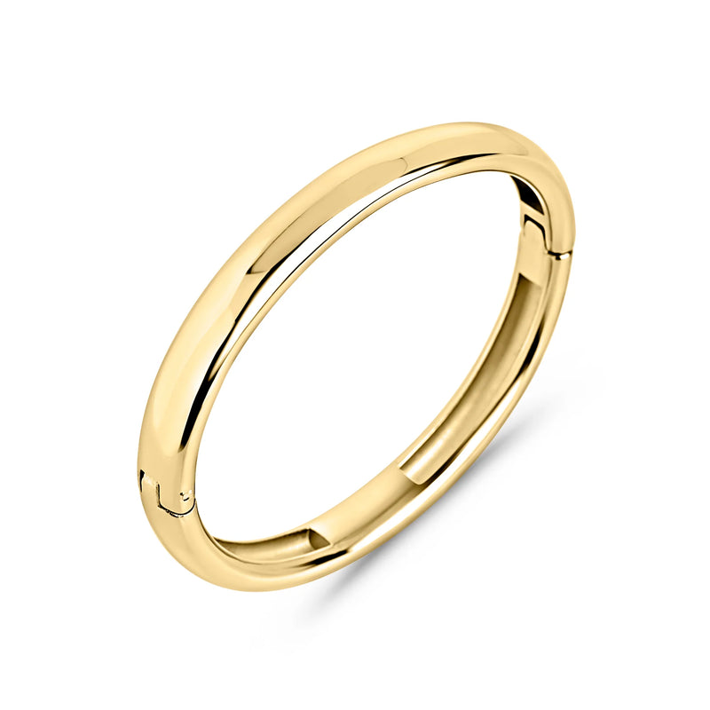 BRACELET RIGIDE EN ACIER INOXYDABLE DORE UNI CAMILLE | MIA BIJOUX