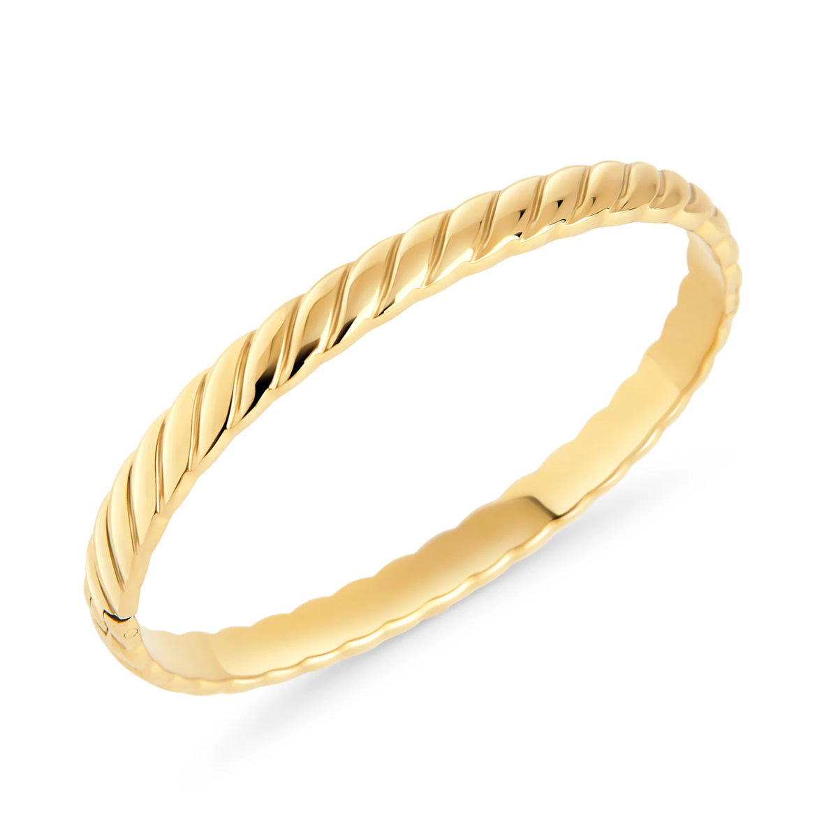 BRACELET RIGIDE EN ACIER INOXYDABLE DORE EMMY | MIA BIJOUX