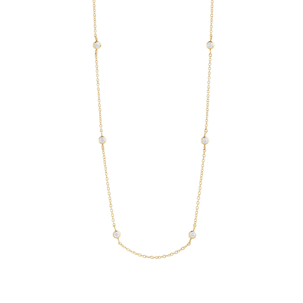 COLLIER ACIER INOXYDABLE DORE ET ZIRCONS JUPITER | MIA BIJOUX