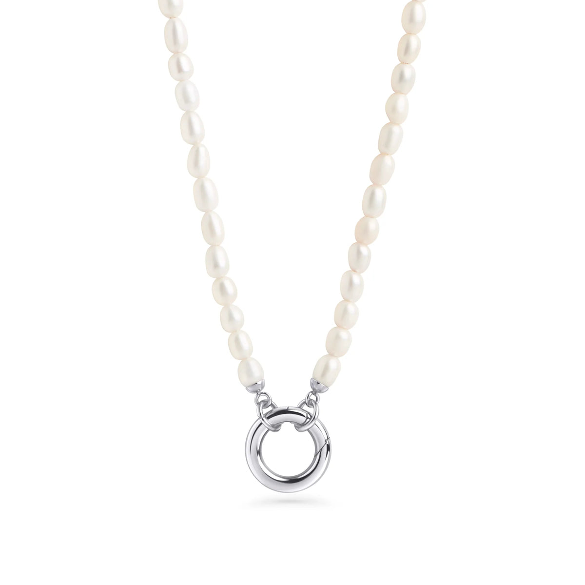 COLLIER DE PERLES ET FERMOIR EN ACIER INOXYDABLE JOSIANE | MIA BIJOUX