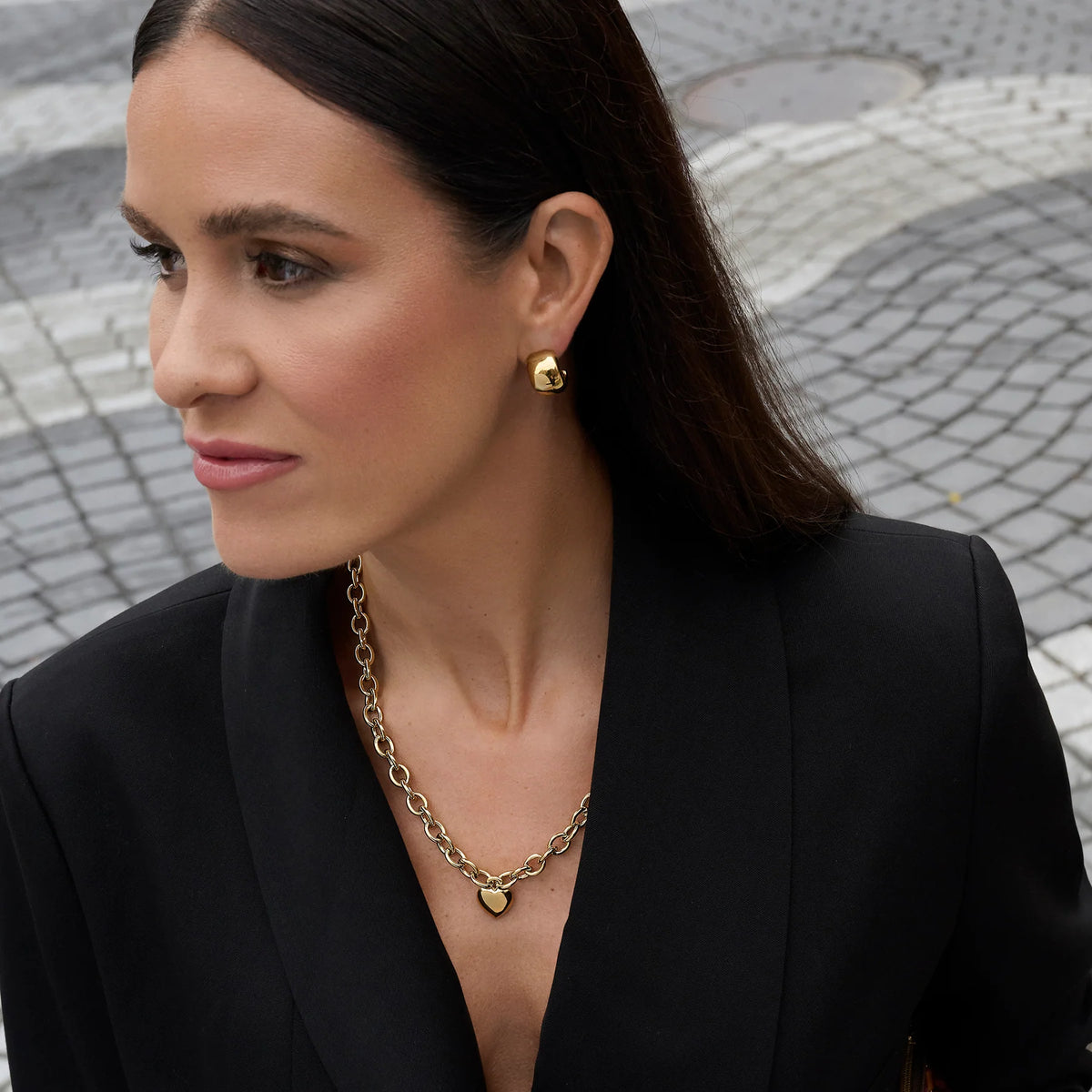 BOUCLES D'OREILLES LARGES ACIER INOXYDABLE OLEN - MIA BIJOUX