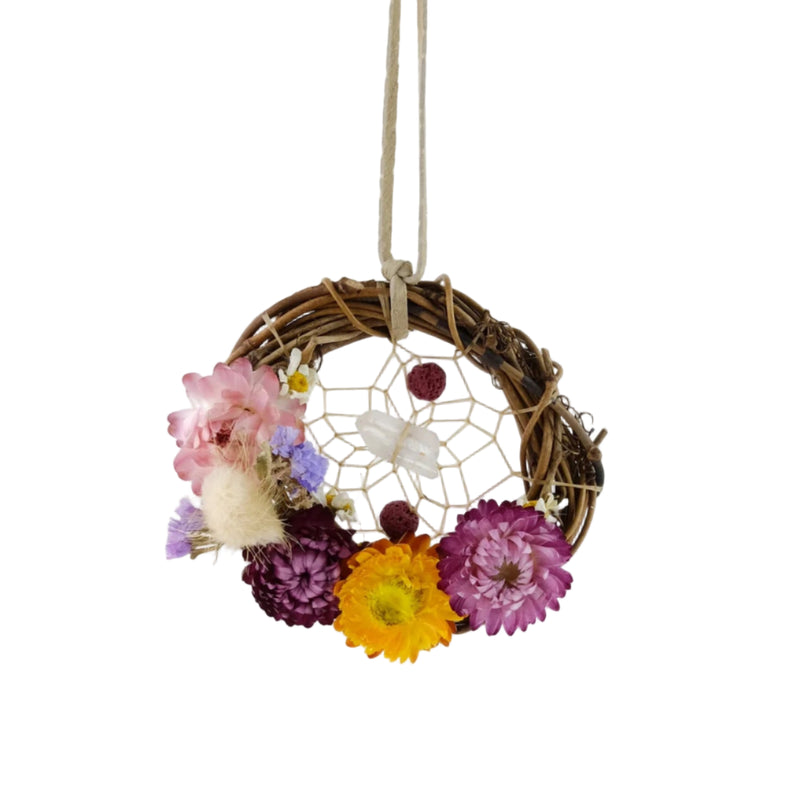 Attrape-rêves botanique en brindilles naturelles 3" – Aromatique, artisanal et décoratif