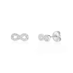 BOUCLES D’OREILLES CLOUS INFINITY EN ACIER INOXYDABLE - ARZ STEEL