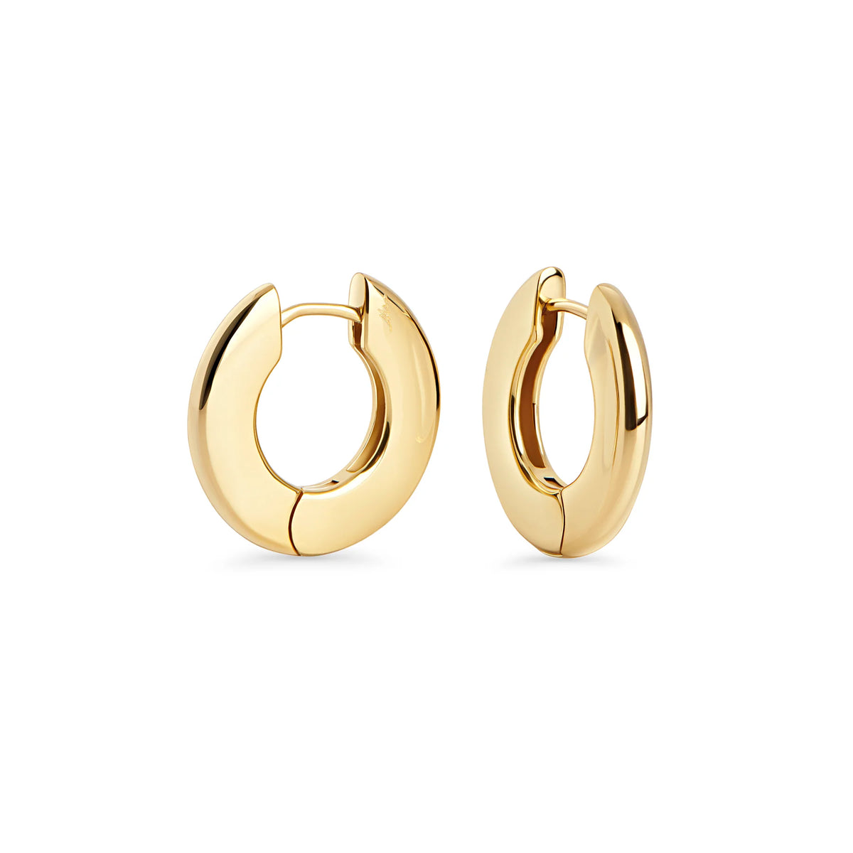 BOUCLES D'OREILLES ANNEAUX EN ACIER INOXYDABLE DORE SOPHIE