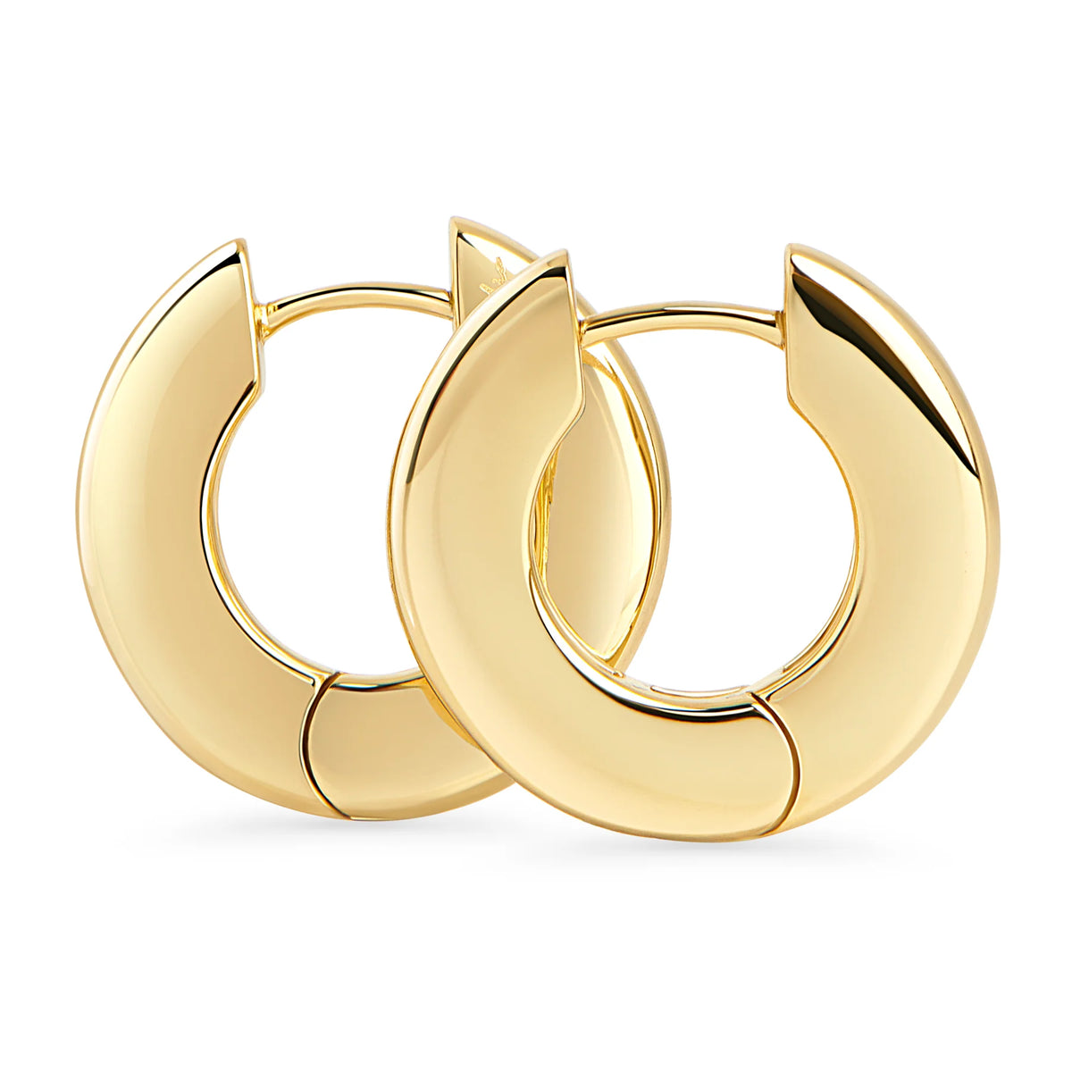 BOUCLES D'OREILLES ANNEAUX EN ACIER INOXYDABLE DORE SOPHIE