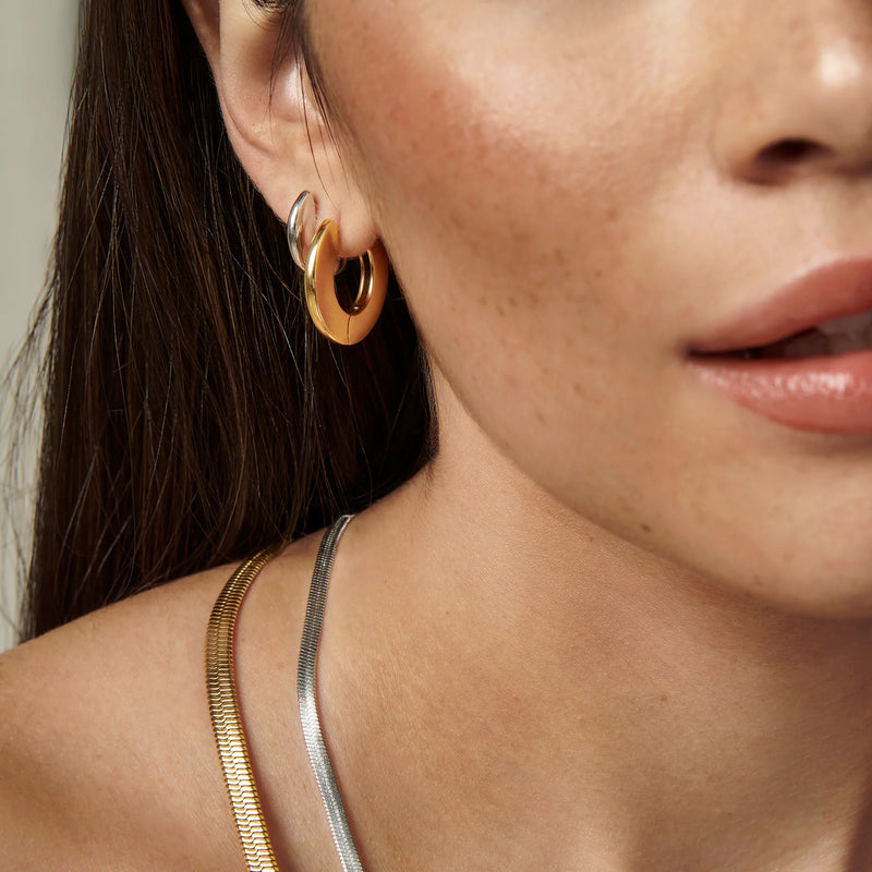 BOUCLES D'OREILLES ANNEAUX ACIER INOXYDABLE SOPHIE PETITES