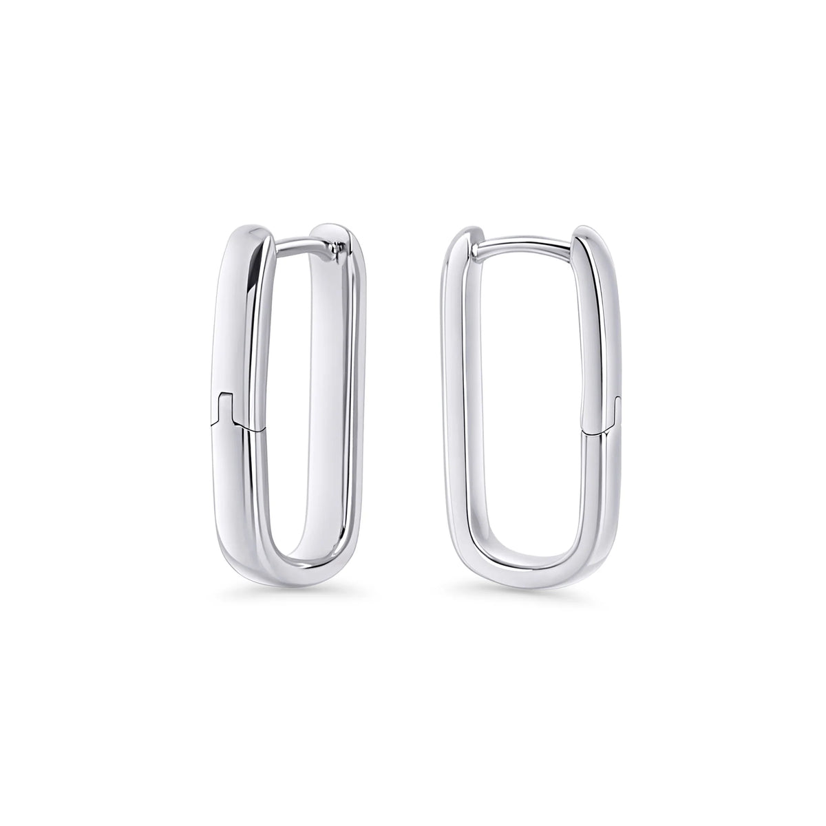 BOUCLES D'OREILLES RECTANGLES EN ACIER INOXYDABLE MIA BIJOUX