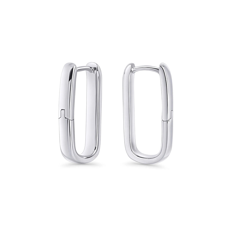 BOUCLES D'OREILLES RECTANGLES EN ACIER INOXYDABLE MIA BIJOUX