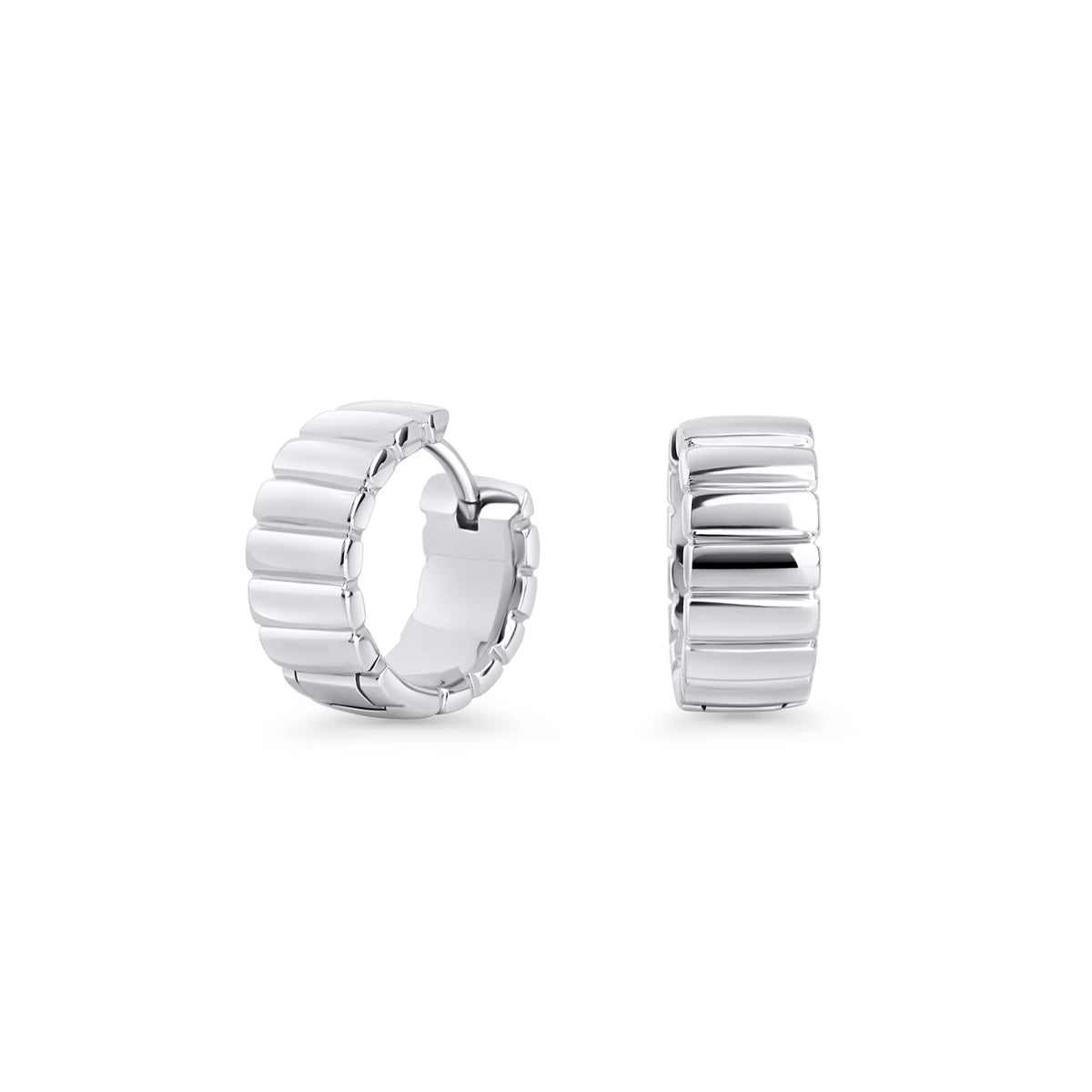BOUCLES D'OREILLES DORMEUSES LIGNEES EN ACIER INOXYDABLE CHRISTINE