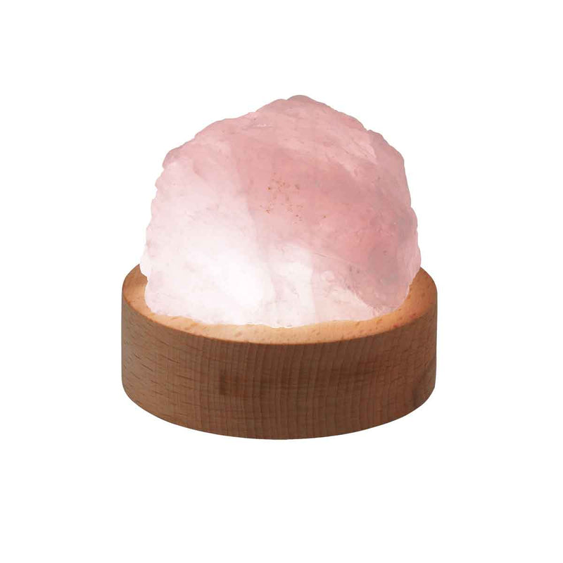 LAMPE QUARTZ ROSE CRYSTAL AURA