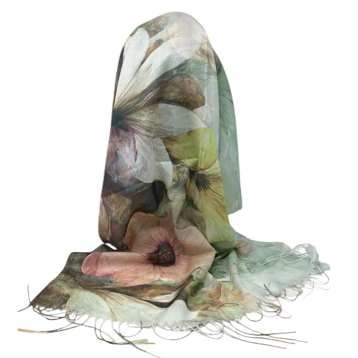 FOULARD LÉGER ET ÉLÉGANT GRANDES FLEURS