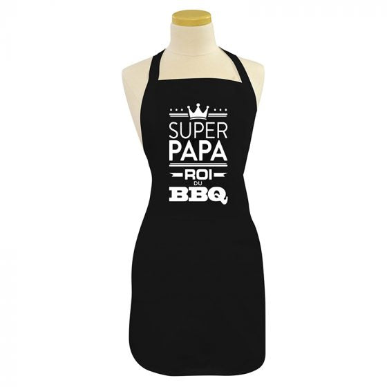 TABLIER "SUPER PAPA, ROI DU BBQ" | LA FABRIQUE CHAMPÊTRE