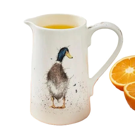 CARAFE EN PORCELAINE FINE AVEC CANARD - WRENDALE DESIGNS