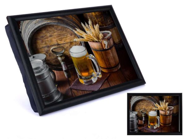 Coussin de lecture multifonction La bière : Livre, tablette, ordinateur, bricolage, etc.