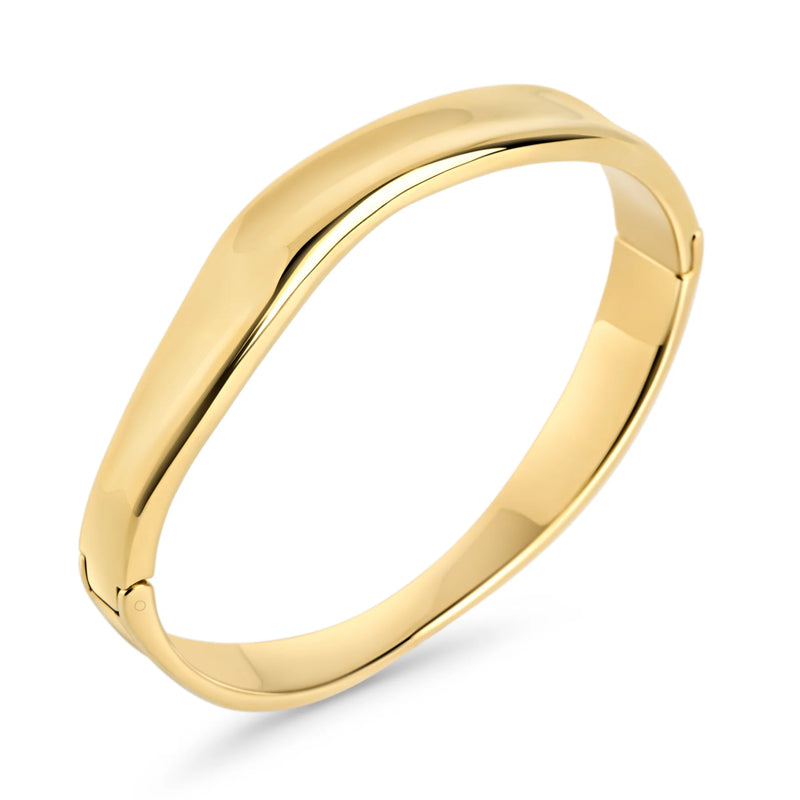 BRACELET RIGIDE IMARA ACIER INOXYDABLE OR - MIA BIJOUX