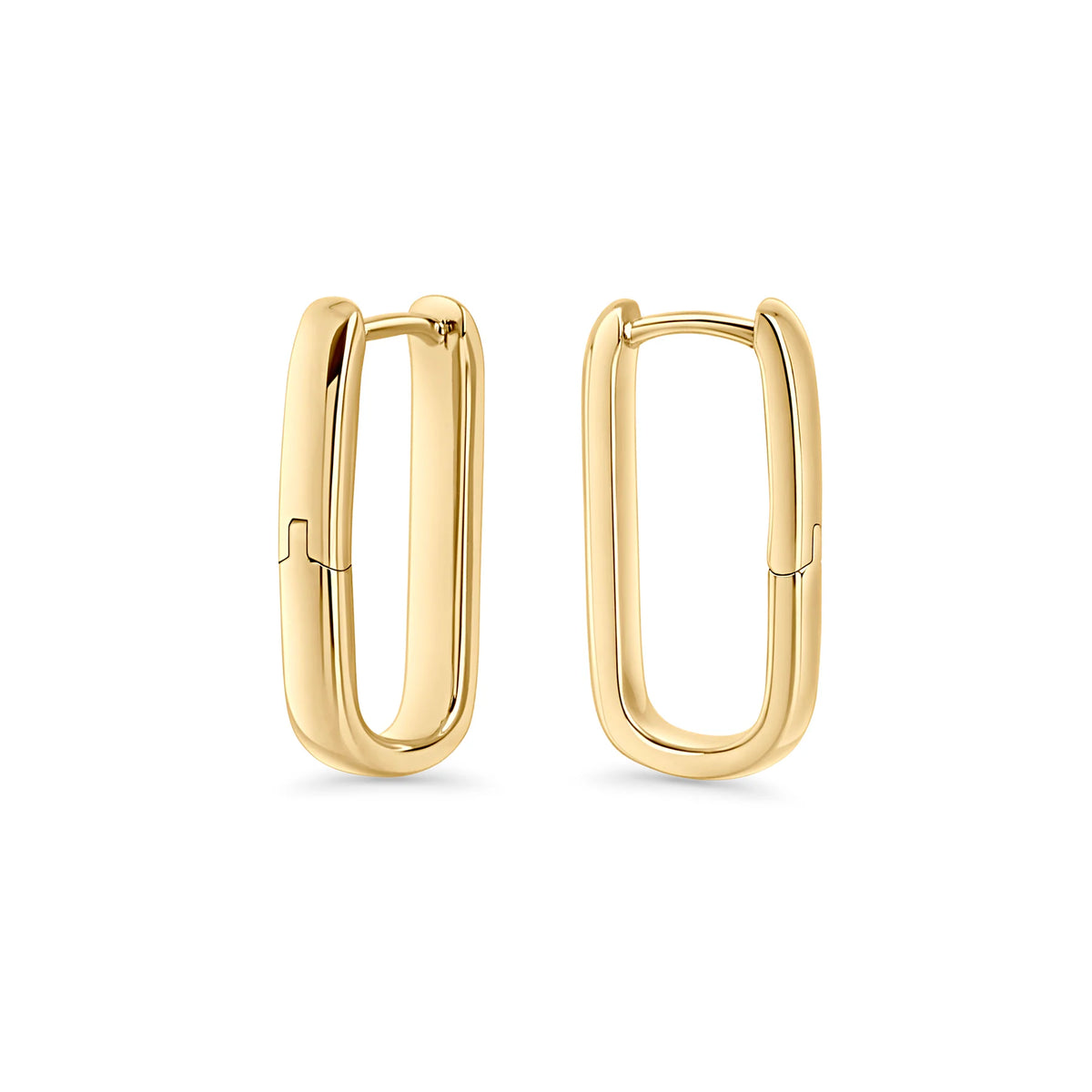 BOUCLES D'OREILLES DE FORME RECTANGULAIRES EN ACIER INOXYDABLE DORE MIA BIJOUX