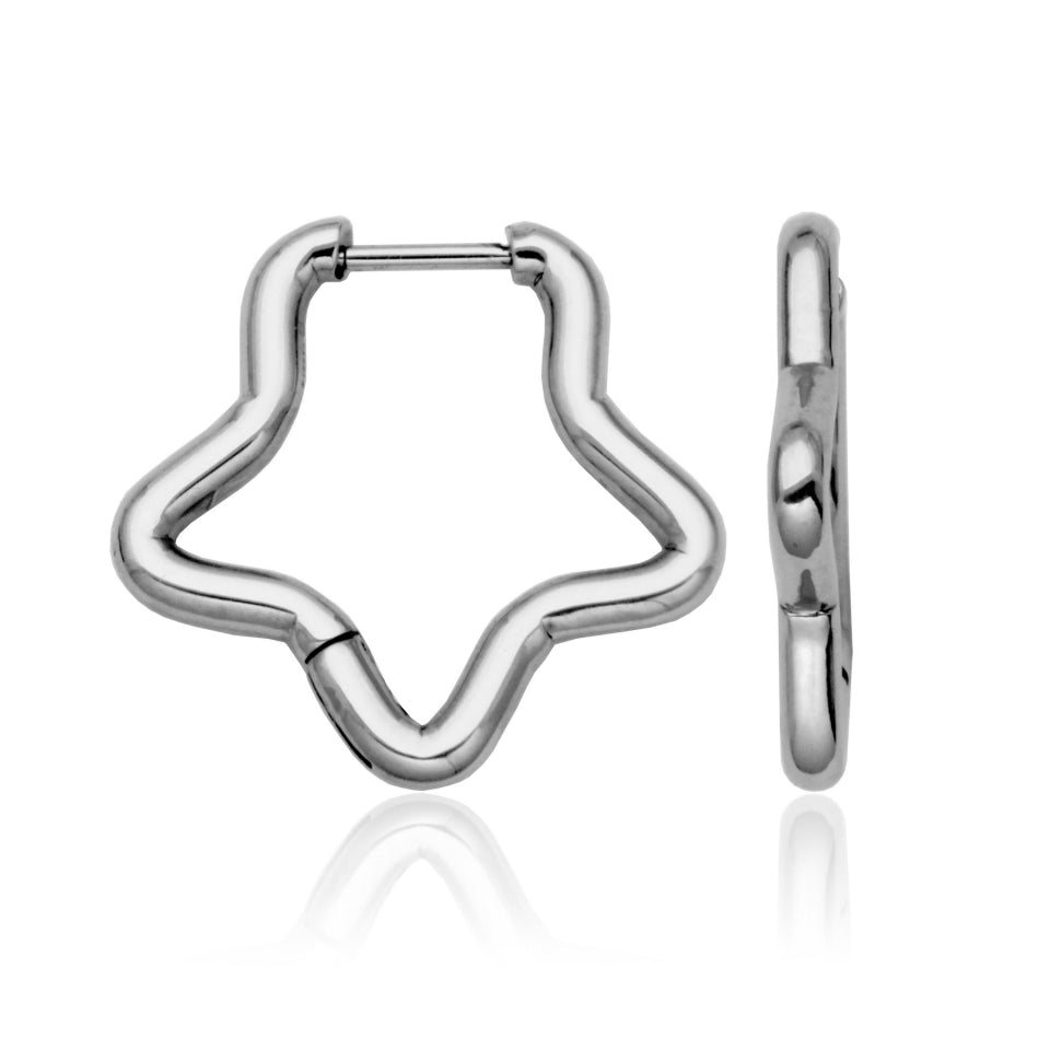 BOUCLES D'OREILLES ANNEAUX EN ÉTOILE