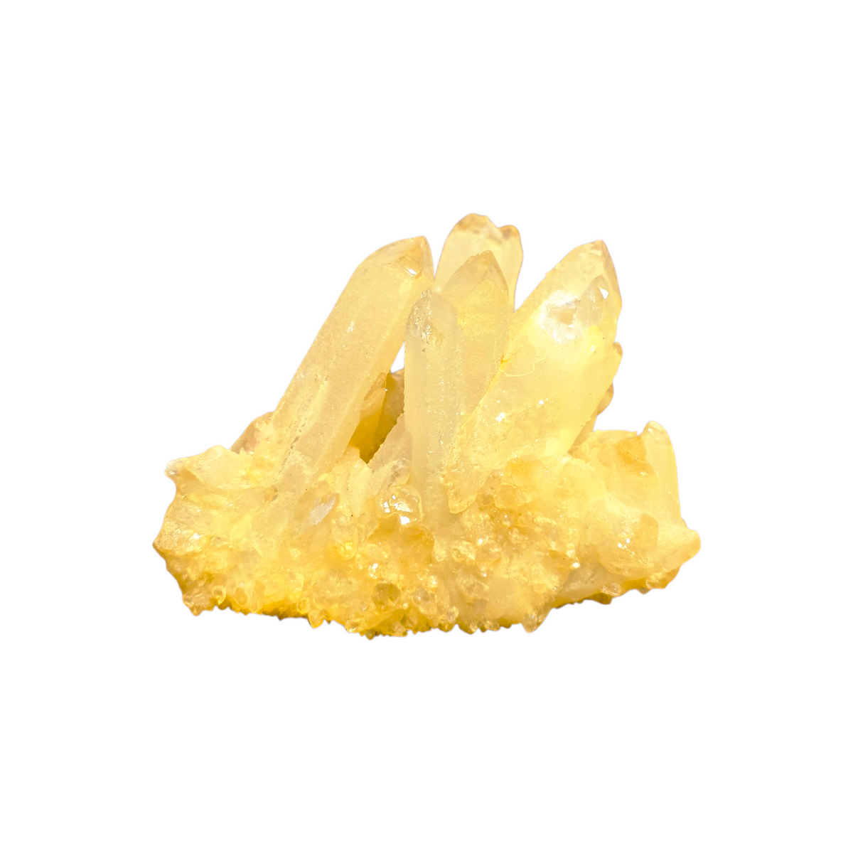 Quartz jaune soleil - Une pierre lumineuse qui évoquerait vitalité, chaleur et énergie solaire.