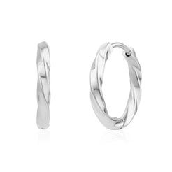 BOUCLES D'OREILLES SCULPTEES TOURBILLON ACIER INOXYDABLE - ARZ STEEL