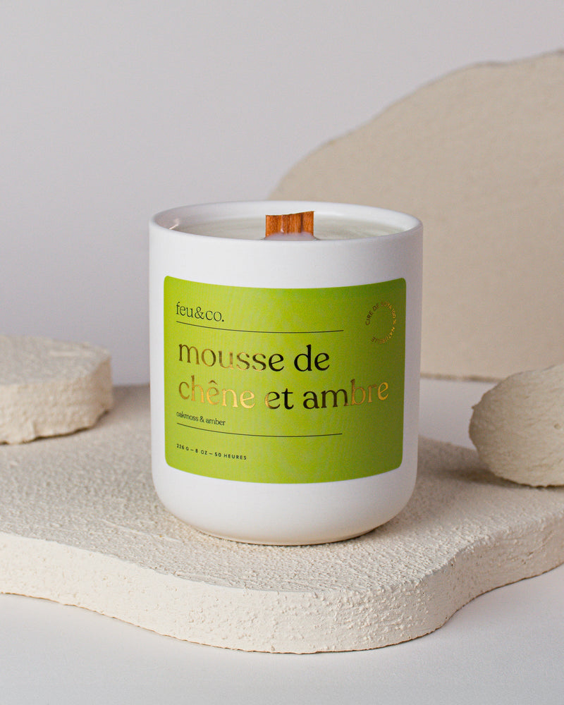 BOUGIE MOUSSE DE CHENE ET AMBRE | FEU ET CO