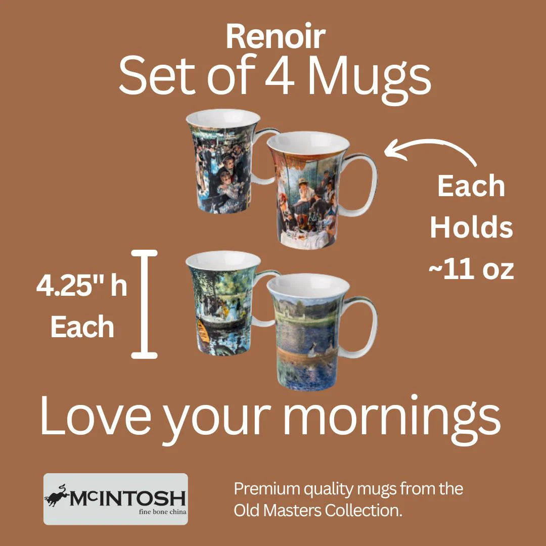 ENSEMBLE DE 4 TASSES RENOIR – MCINTOSH