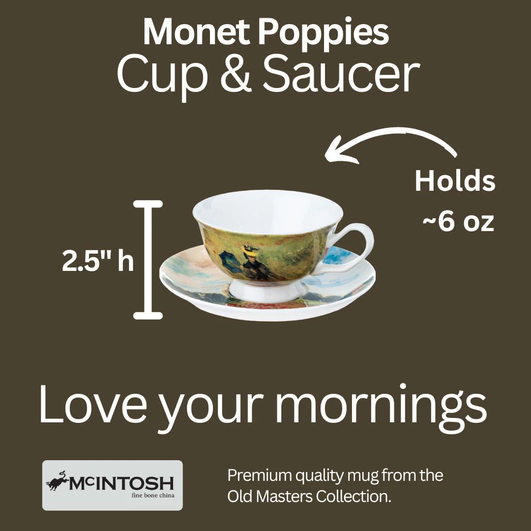 TASSE ET SOUCOUPE COQUELICOTS MONET - MCINTOSH