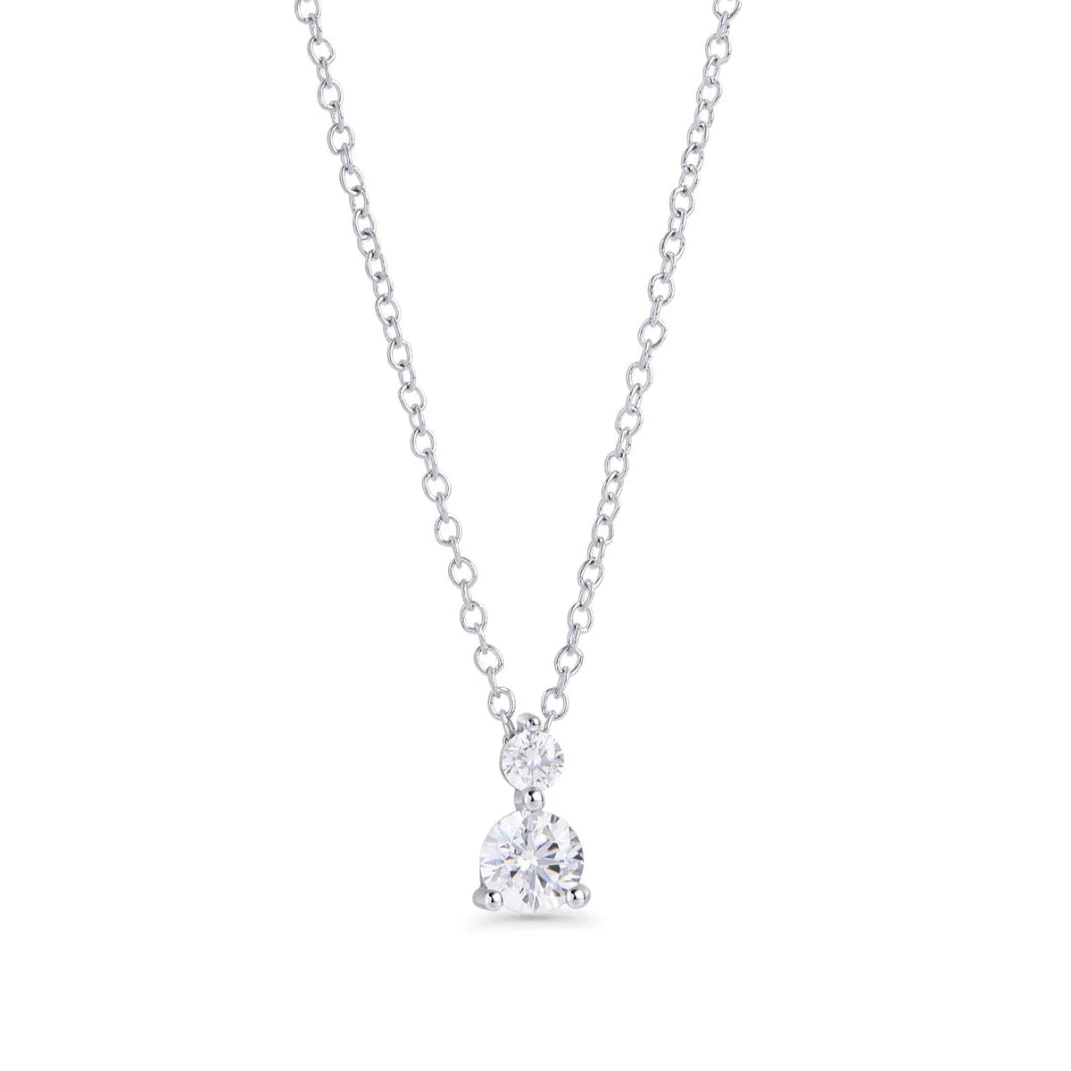 COLLIER ACIER INOXYDABLE ET PENDENTIF ZIRCONS SERTIS - MIA BIJOUX