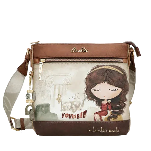 Sac bandoulière inspiré de la Grèce antique au design artistique et élégant. - Anekke