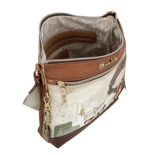 Sac bandoulière inspiré de la Grèce antique au design artistique et élégant. - Anekke