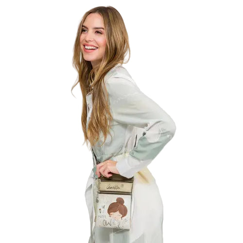 Mini sac bandoulière inspiré d’Hypatie avec design artistique et compact. - Anekke