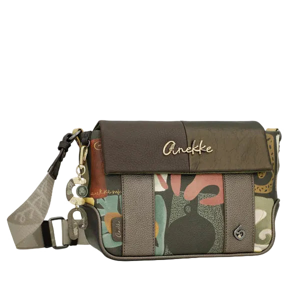 Sac à bandoulière imprimé avec rabat inspiré des amphores anciennes - Anekke