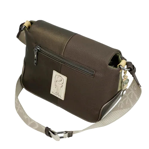 Sac à bandoulière imprimé avec rabat inspiré des amphores anciennes - Anekke