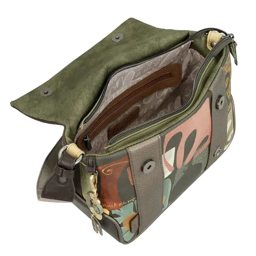 Sac à bandoulière imprimé avec rabat inspiré des amphores anciennes - Anekke