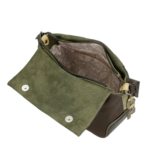 Sac à bandoulière imprimé avec rabat inspiré des amphores anciennes - Anekke